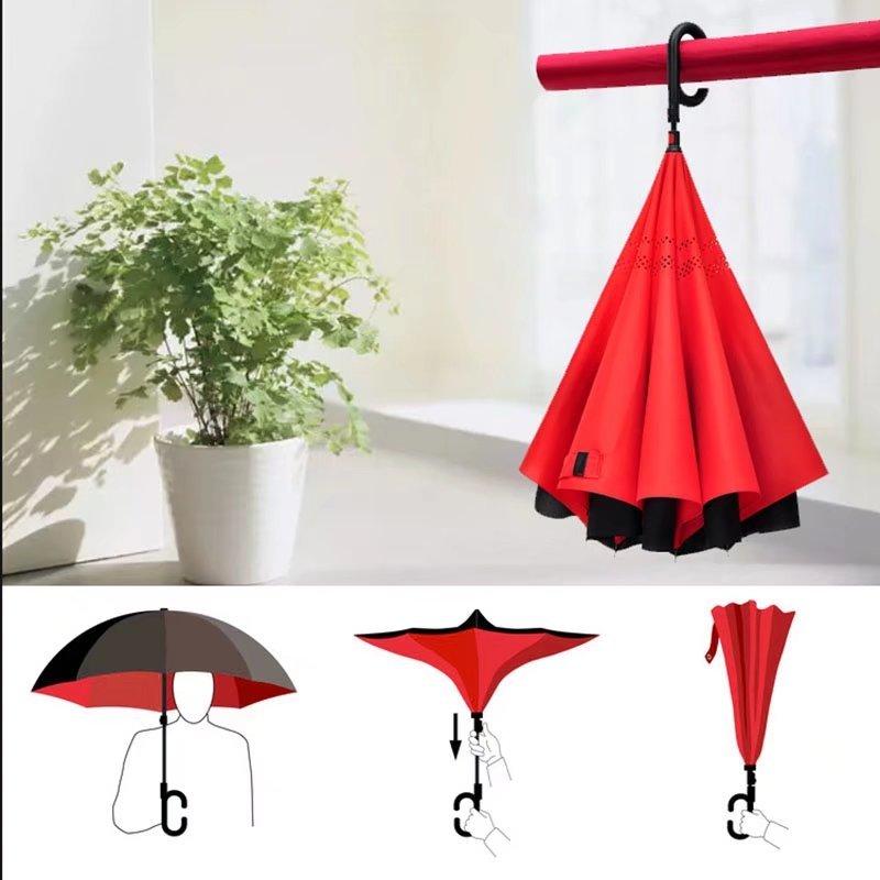 Inverted Umbrella with C-shaped Handle - lightbulbbusinessconsulting