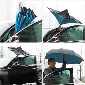 Inverted Umbrella with C-shaped Handle - lightbulbbusinessconsulting
