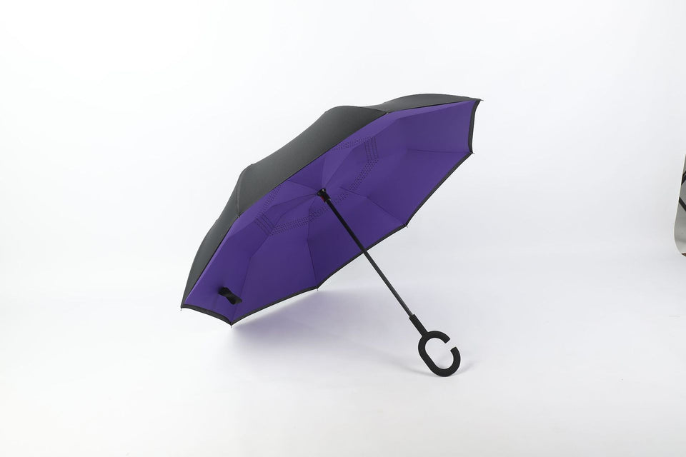Inverted Umbrella with C-shaped Handle - lightbulbbusinessconsulting