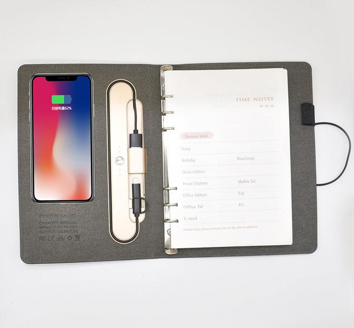 D'creme Wireless Powerbank Executive Notebook - lightbulbbusinessconsulting