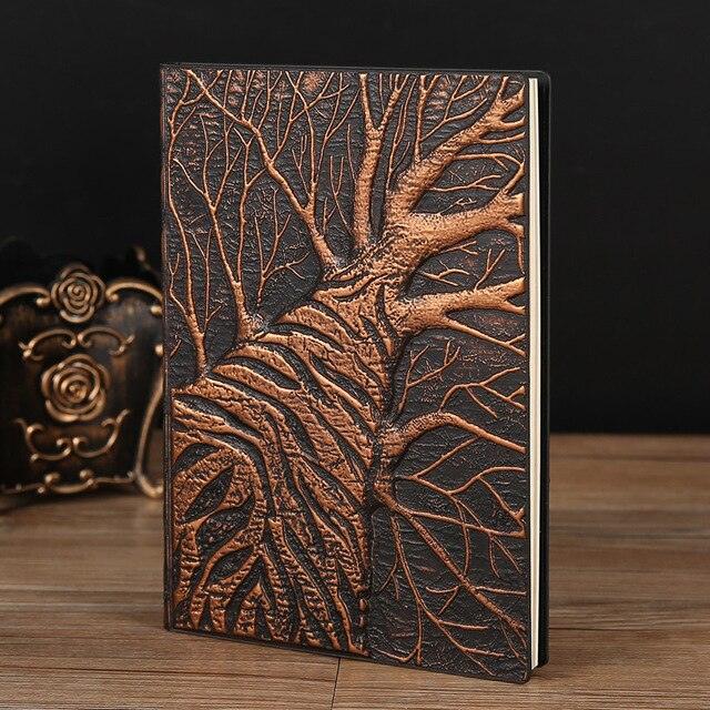 Embossed Retro Tree Notebook - lightbulbbusinessconsulting
