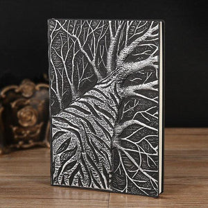 Embossed Retro Tree Notebook - lightbulbbusinessconsulting