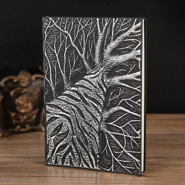 Embossed Retro Tree Notebook - lightbulbbusinessconsulting