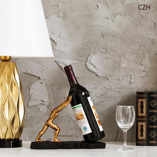 Strong Man Statue Wine Bottle Holder - lightbulbbusinessconsulting