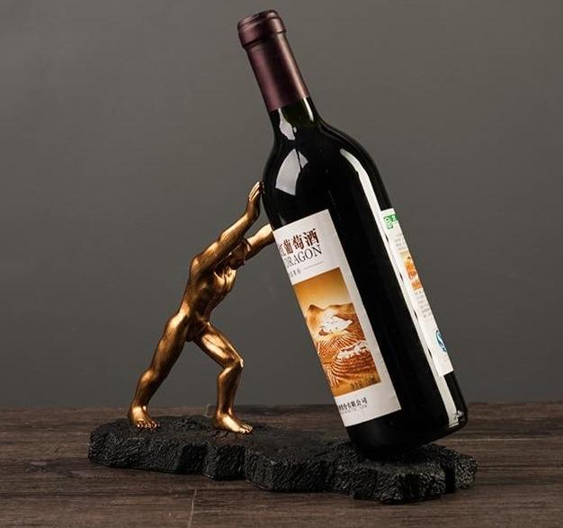 Strong Man Statue Wine Bottle Holder - lightbulbbusinessconsulting