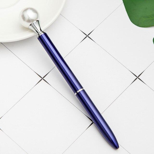 Novelty Ladies Pearl Metal Pen - lightbulbbusinessconsulting
