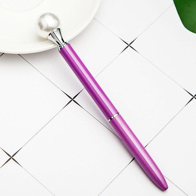 Novelty Ladies Pearl Metal Pen - lightbulbbusinessconsulting