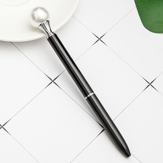 Novelty Ladies Pearl Metal Pen - lightbulbbusinessconsulting
