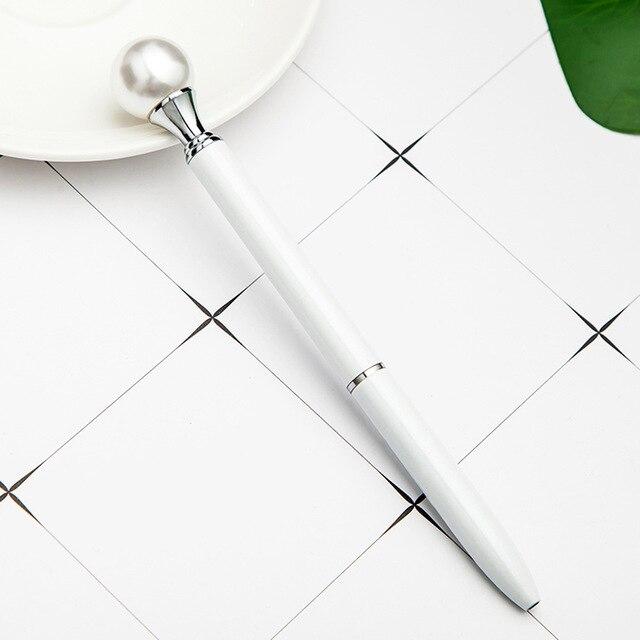 Novelty Ladies Pearl Metal Pen - lightbulbbusinessconsulting