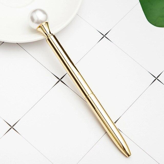 Novelty Ladies Pearl Metal Pen - lightbulbbusinessconsulting