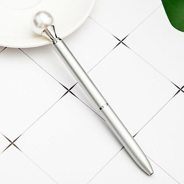 Novelty Ladies Pearl Metal Pen - lightbulbbusinessconsulting
