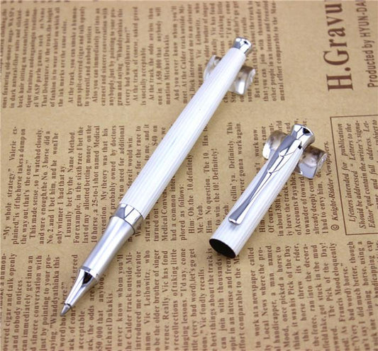 White MONTE MOUNT ballpoint Pen - lightbulbbusinessconsulting