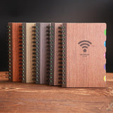 Wifi Style Cover Wodden Imitation Notebook - lightbulbbusinessconsulting