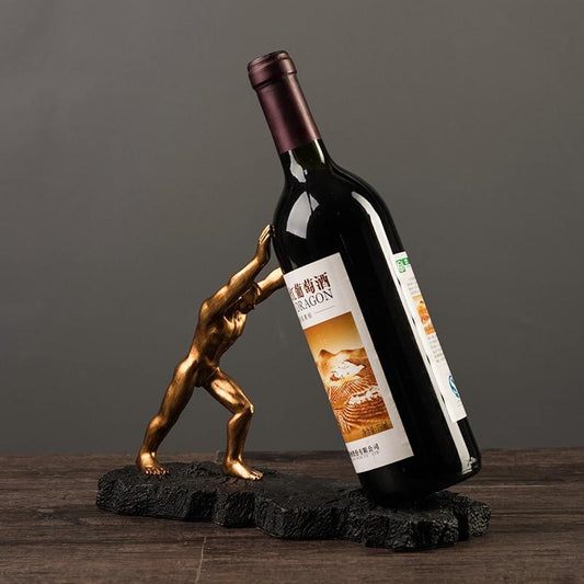 Strong Man Statue Wine Bottle Holder - lightbulbbusinessconsulting