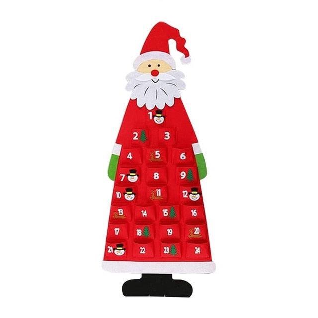 Felt Christmas Advent Calendar with Pockets - LIGHTBULB GIFTS