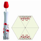 Fashion Rose Flower Bottle Umbrellas - LIGHTBULB GIFTS
