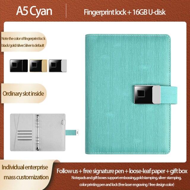 Fingerprint Lock Smart Notebook - LIGHTBULB GIFTS