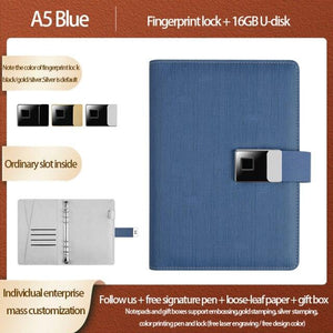 Fingerprint Lock Smart Notebook - LIGHTBULB GIFTS