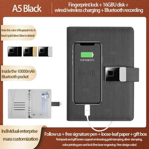 Fingerprint Lock Smart Notebook - LIGHTBULB GIFTS