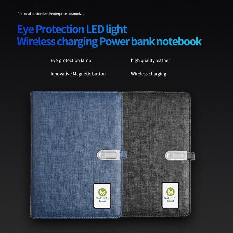 Illuminated Wireless Power-bank Notebook - LIGHTBULB GIFTS