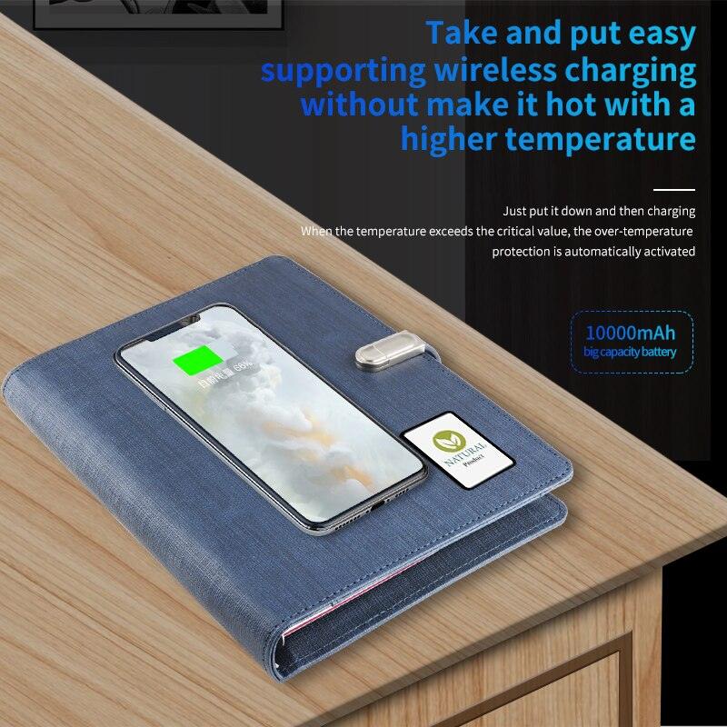 Illuminated Wireless Power-bank Notebook - LIGHTBULB GIFTS