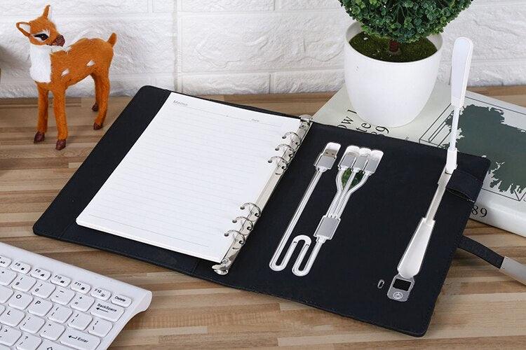 Illuminated Wireless Power-bank Notebook - LIGHTBULB GIFTS