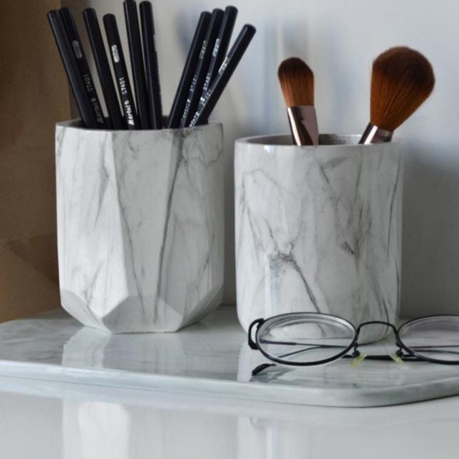 Marble Pen Holder - lightbulbbusinessconsulting